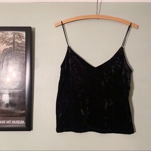 Black Velvet Spaghetti Tank